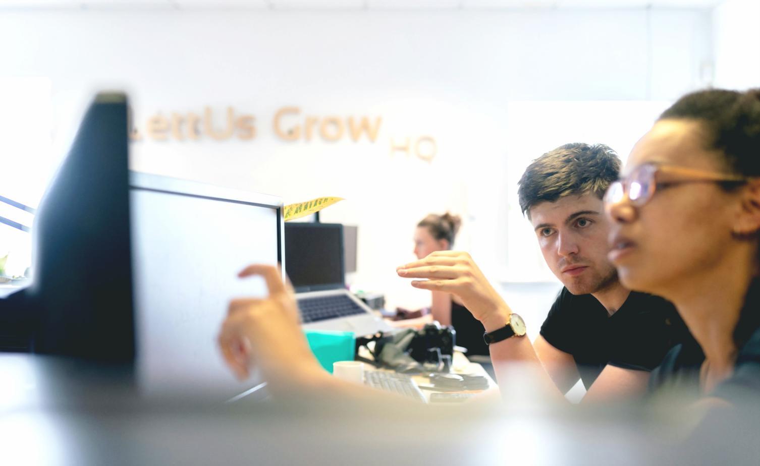 Financial professional presenting budget analysis